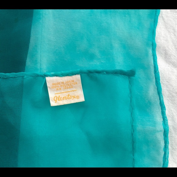 Vintage Glentex teal scarf - Picture 2 of 3